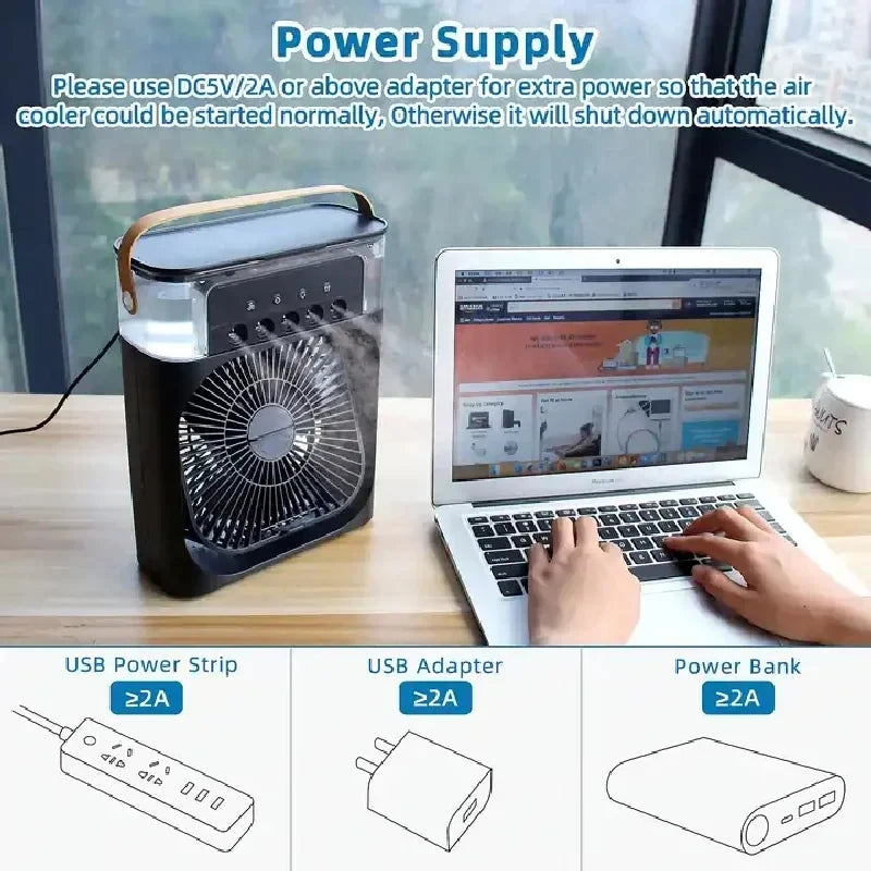 portable 3 in 1 fan air cooler conditioner